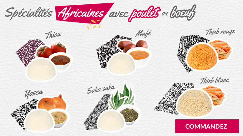 Thieb senegalais et autre plat africain chez le traiteur africain Mama Rice