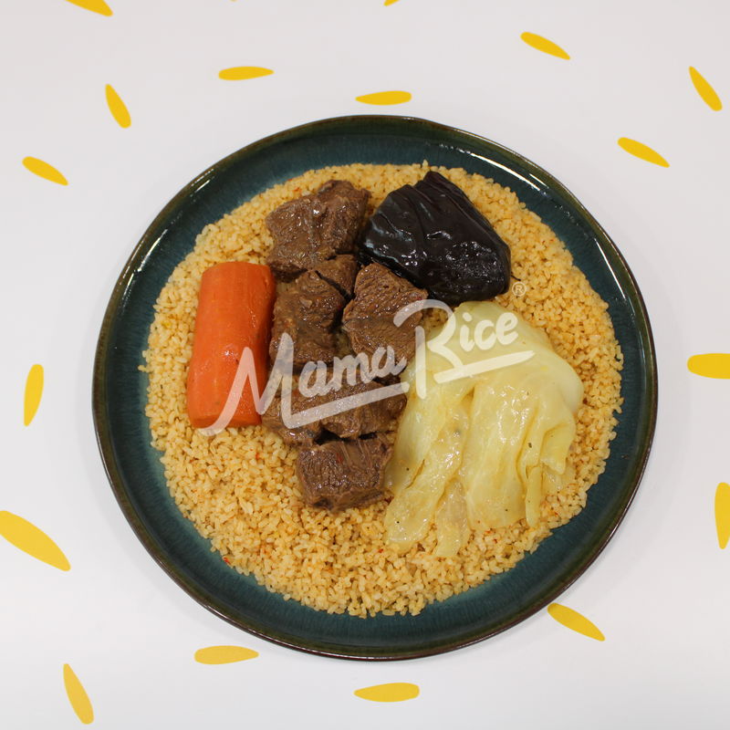 Cuisine africaine Thieb Blanc Boeuf au restaurant africain et halal Mama Rice