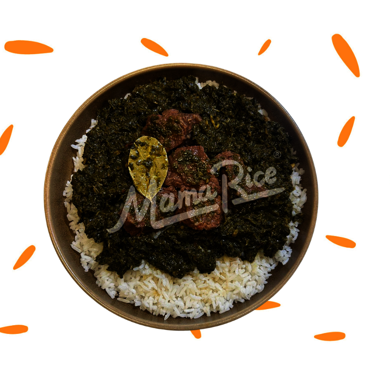 Cuisine africaine Saka-Saka Boeuf au restaurant africain et halal Mama Rice