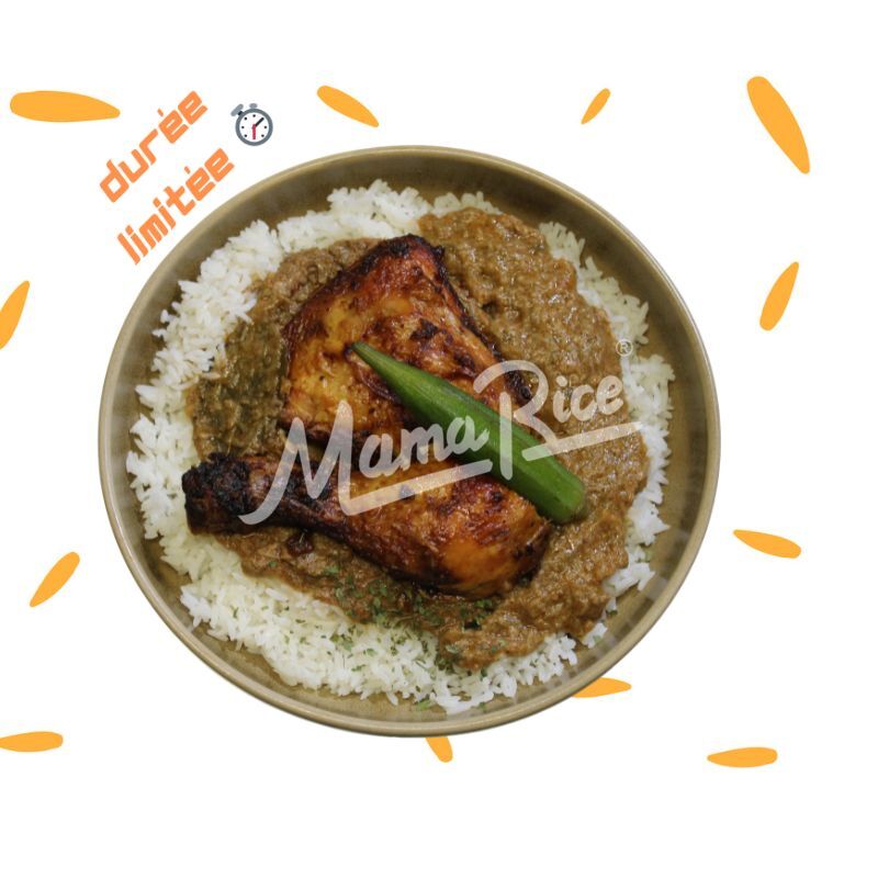 Cuisine africaine Soupou Kandja Poulet au restaurant africain et halal Mama Rice