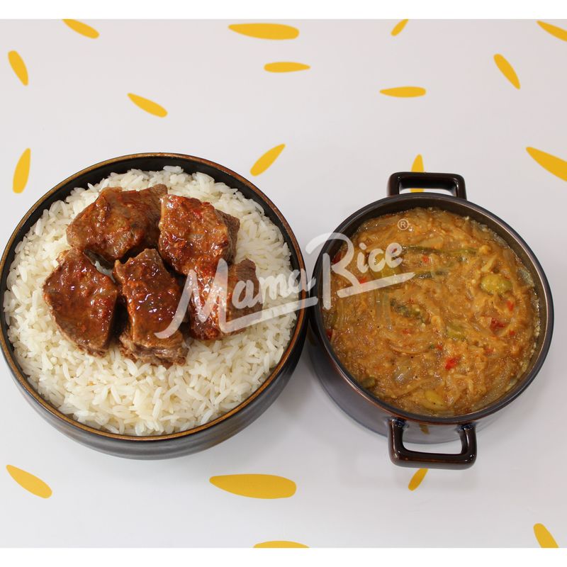 Cuisine africaine Yassa Boeuf au restaurant africain et halal Mama Rice