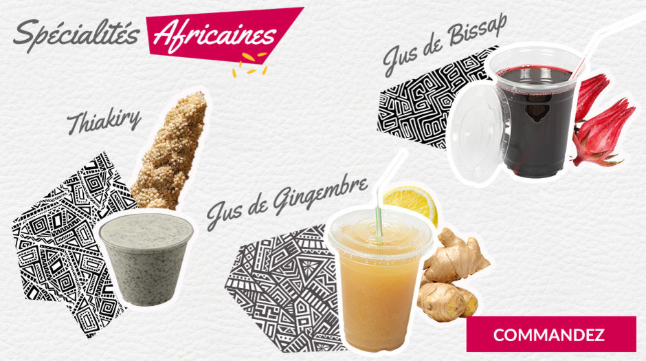 Cuisine africain avec Jus de Bissap chez restaurant halal Mama Rice